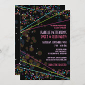 ネオンライトの菓子16クラブパーティの招待状 招待状 (正面/裏面)