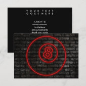ネオンライトのeightball 招待状 (正面/裏面)