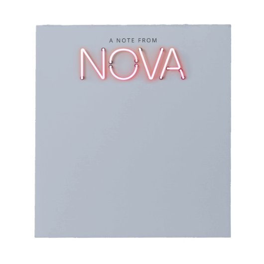 ネオンライトのNova名 ノートパッド (正面)