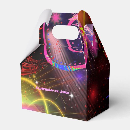 ネオンライトらせん状スターバスト カラフル フェイバーボックス (裏面サイド)