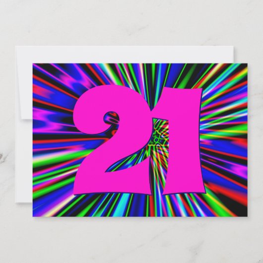 ネオンライトクラブ 21歳の誕生日 招待状 (正面)