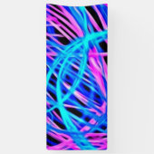 ネオンライトショー，青 横断幕 (縦)