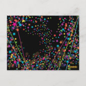 ネオンライトスウィート16クラブパーティーテーブル番号カード ポストカード (裏面)