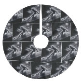 ネオンライトトレイル付きダウンヒルスキーヤー ブラッシュドポリエステルツリースカート (正面)