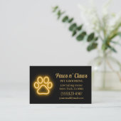 ネオンライトドッグポーペットグルーミング 名刺 (スタンド正面)