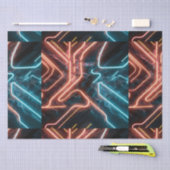 ネオンライトパターン 薄葉紙 (クラフト)