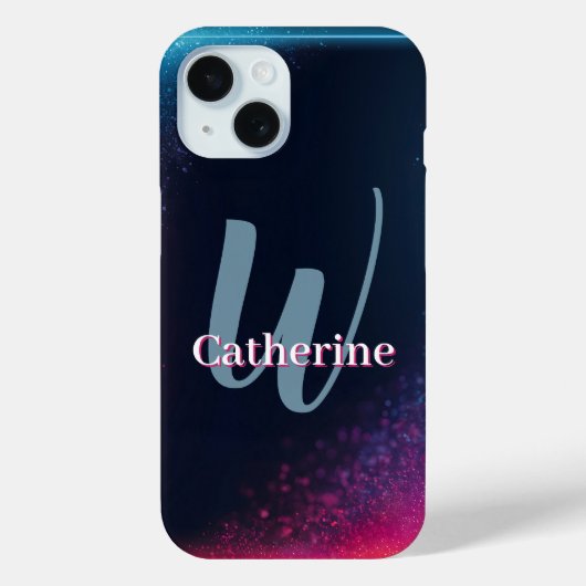 ネオンライトフレーム 名前入り Case-Mate iPhoneケース (裏面)