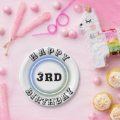 ネオンライトリングや輪誕生日紙プレート ペーパープレート (パーティー)