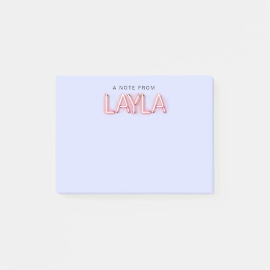 ネオンライト白熱［赤熱］光を放つの画層名ノベルティ ポストイット (正面)