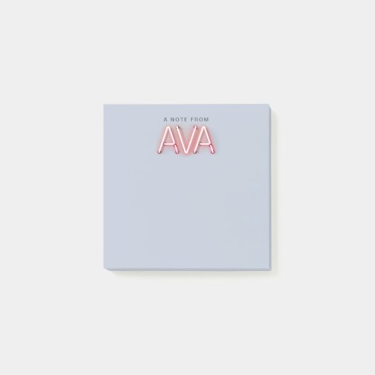 ネオンライト白熱［赤熱］光を放つのAva名 ポストイット (正面)