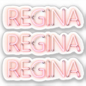 ネオンライト白熱［赤熱］光を放つノベルティx3 シール (正面)