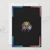 ネオンライト14番目の誕生日招待状 招待状 (裏面)