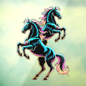 ネオンライト グリッチ レトロスタイル 馬 ウィンドウサイン (シート3)