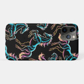 ネオンライト グリッチ レトロスタイル 馬 Case-Mate iPhoneケース (裏面(横))