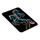 ネオンライト グリッチ レトロ風 馬 マグネット (右側)