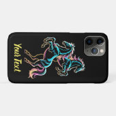 ネオンライト グリッチ レトロ風 馬 Case-Mate iPhoneケース (裏面(横))