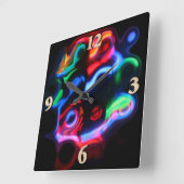 ネオンライト スクエア壁時計 (傾斜)