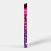 ネオンライト:空のレンガの壁。 iPhoneケース (右側面)