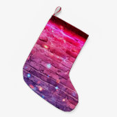 ネオンライト:空のレンガ壁。 スモールクリスマスストッキング (正面 (吊り時))