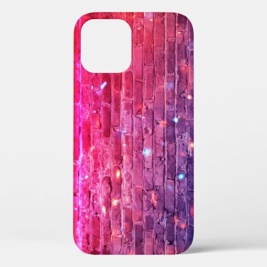 ネオンライト:空のレンガ壁。 Case-Mate iPhoneケース (裏面)