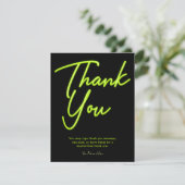 ネオンライムグリーン発光ありがとうございます 招待状 (スタンド正面)