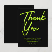 ネオンライムグリーン発光ありがとうございます 招待状 (正面/裏面)