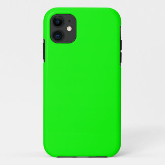 ネオンライムグリーン背景 iPhone 11 ケース