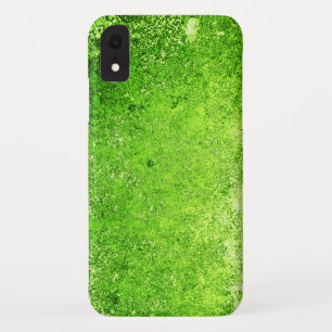 ネオンライムグリーン風化金グランジ属 iPhone XRケース