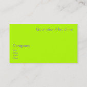 ネオンライムグリーン 名刺 (裏面)