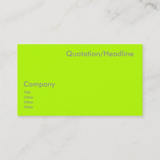 ネオンライムグリーン 名刺 (裏面)