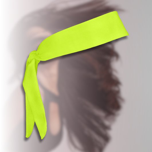 ネオンライム黄無地の色 |クラシック |エレガント | タイヘッドバンド