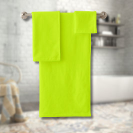 ネオンライム黄無地の色 |クラシック バスタオルセット