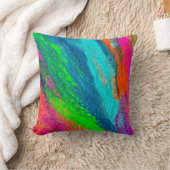 ネオンラッシュが爆発する色彩とエネルギー クッション (ブランケット)