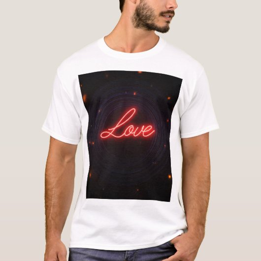 ネオンラブサイン Tシャツ (正面)