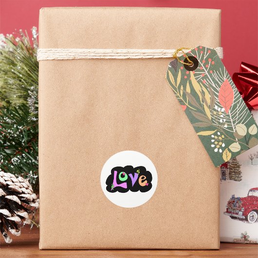 ネオンラブステッカー ラウンドシール