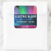 ネオンラベインスパイアルクリスタルブルー製品ラベル スクエアシール (バッグ)