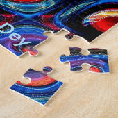 ネオンリプルサイケデリックジグソーパズル ジグソーパズル (側面)