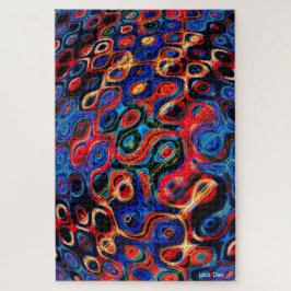 ネオンリプルサイケデリックジグソーパズル ジグソーパズル