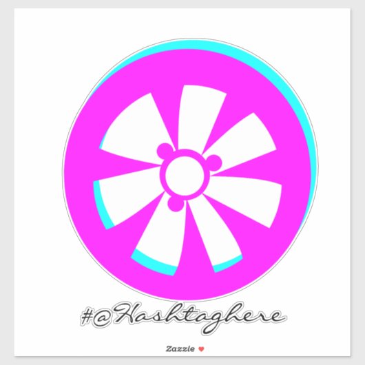 ネオンリムピンクブラックカー シール (シート)