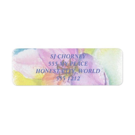 ネオンリリー差出人住所ラベル ラベル (正面)