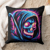 ネオンリーパーグロー – スカル クッション (ブランケット)