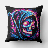 ネオンリーパーグロー – スカル クッション (正面)