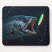 ネオンルアーと大きな魚 マウスパッド (正面)