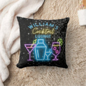 ネオンルックレトロカクテルラウンジバー クッション (ブランケット)