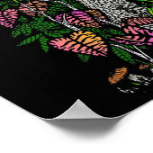 ネオンレインフォレスト印象派カラーアートプリント ポスター (角)