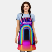 ネオンレインボーゲートウェイ エプロン (着用した状態)