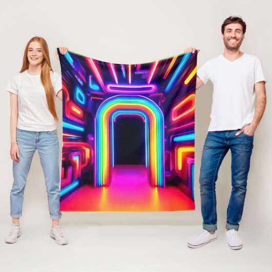 ネオンレインボーゲートウェイ フリースブランケット (インサイチュ)