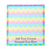 ネオンレインボージグザグ ノートパッド (正面)