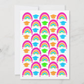 ネオンレインボーダブル卒業パーティー招待状 招待状 (裏面)