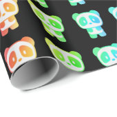 ネオンレインボーパンダ ラッピングペーパー (ロールコーナー)